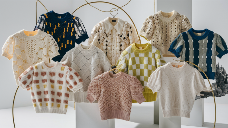 cotton short sleeve sweater